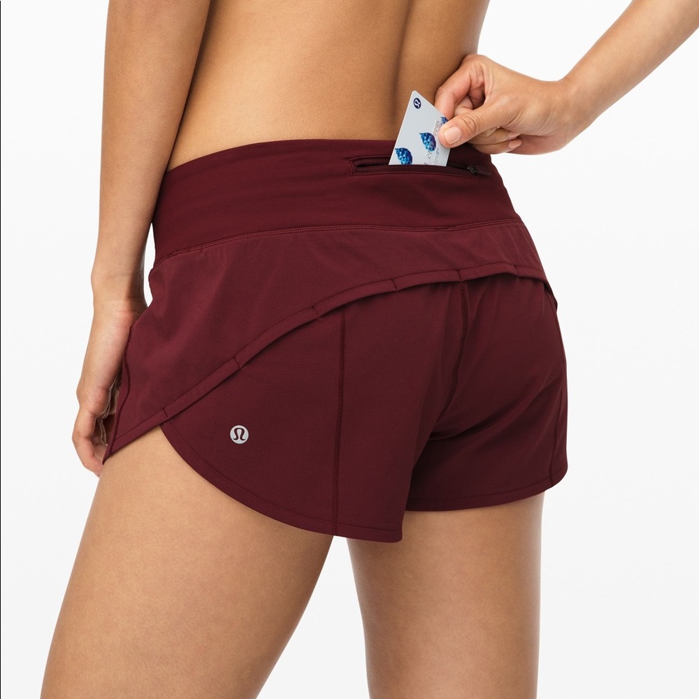 Maroon Lululemon 2.5 Shorts